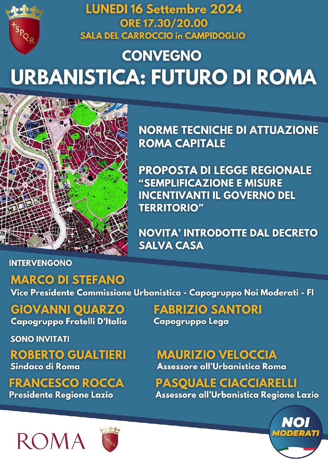 Urbanistica: Futuro di Roma’: il convegno lunedì 16 settembre in Campidoglio